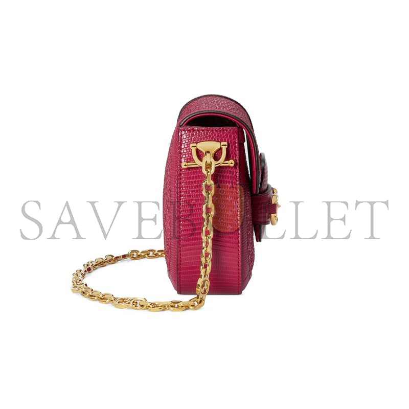 G*u*i horsebit 1955 lizard-textured trim 675801 (20*14*5cm)